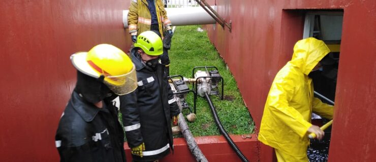 Inundación cuarto de bombas